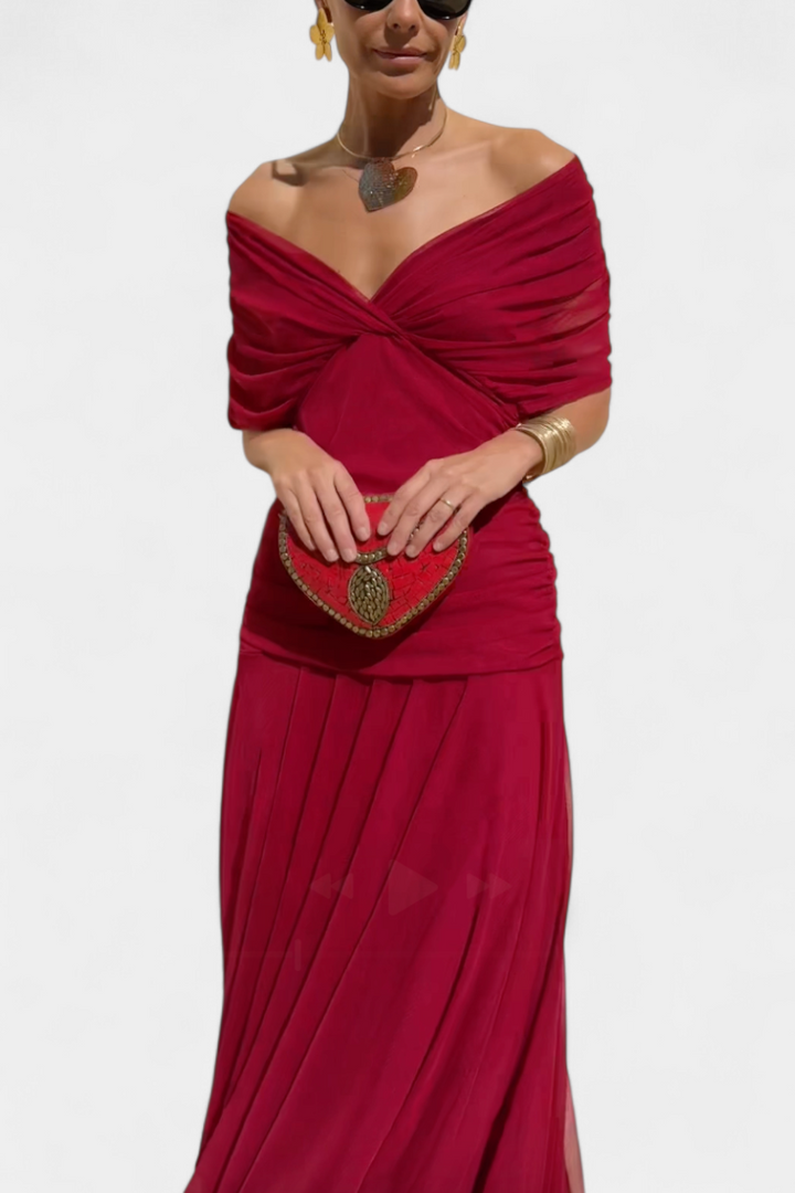 Alondra™ Long Floral Dress with V-Neck